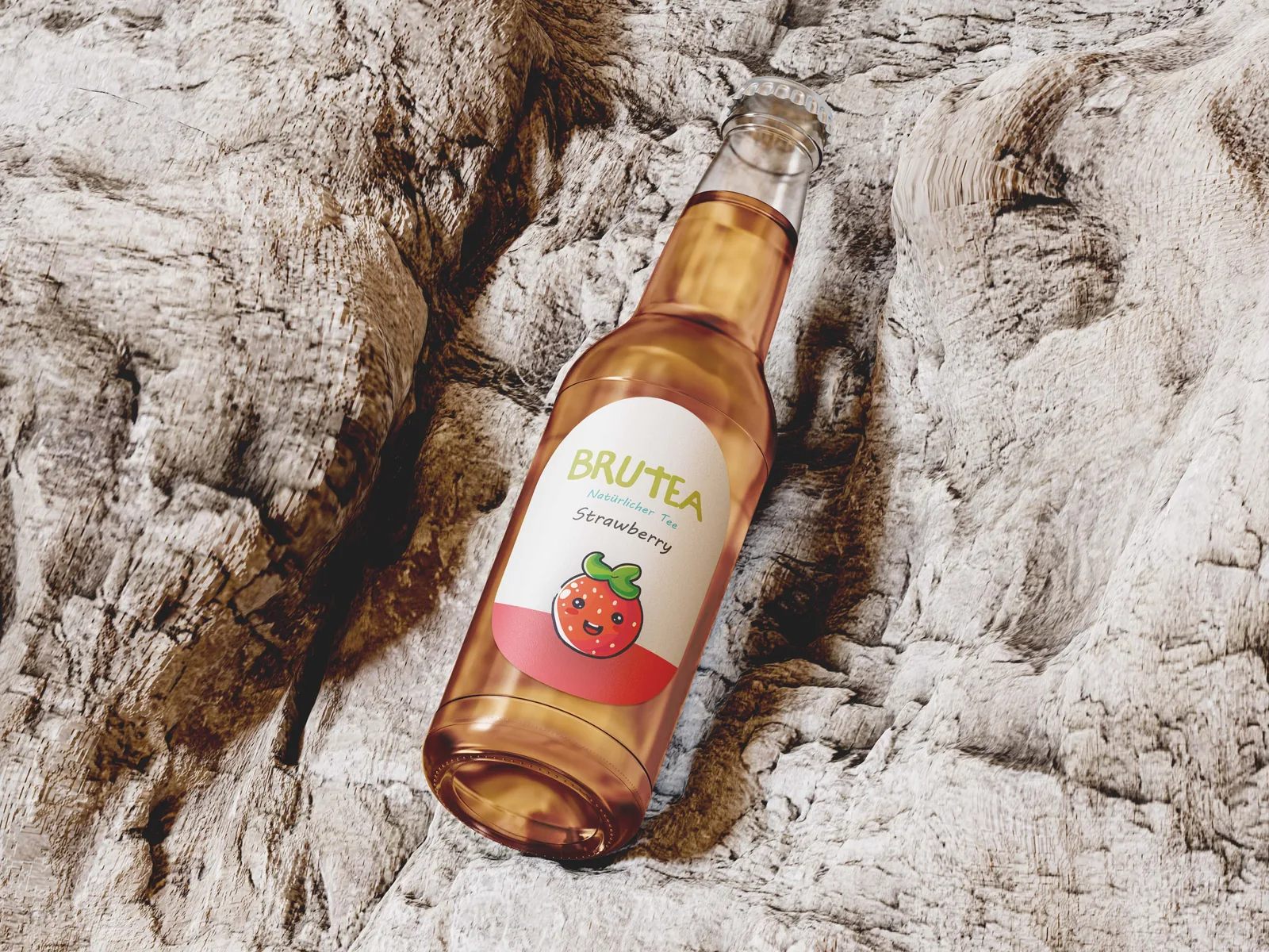 BruTea Etikett-Detail — Iteration 11 mit Blueberry-Layout, Brand & Packaging Design von Emrach aus Aachen