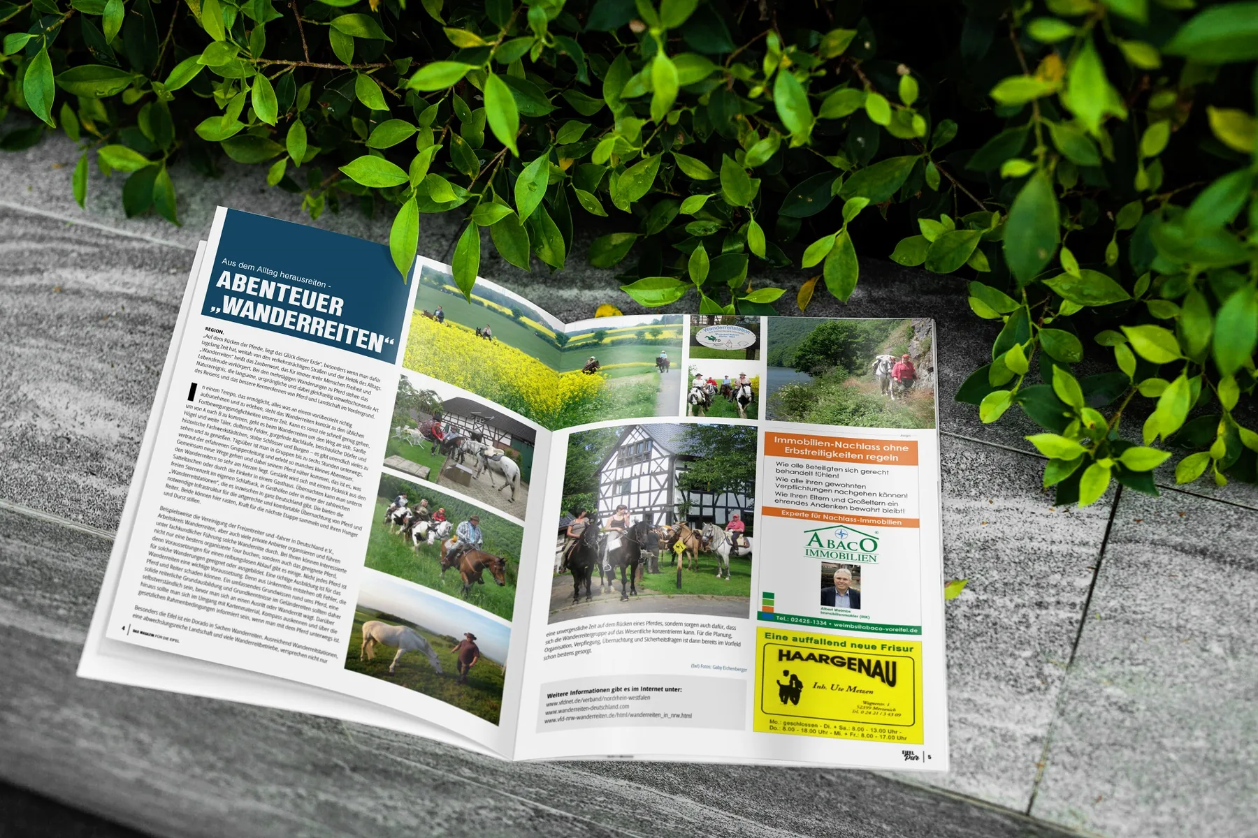 Eifel Pur Ausgabe 8 — Cover-Mockup in alternativer Natur-Variante, Editorial Design von Emrach aus Aachen