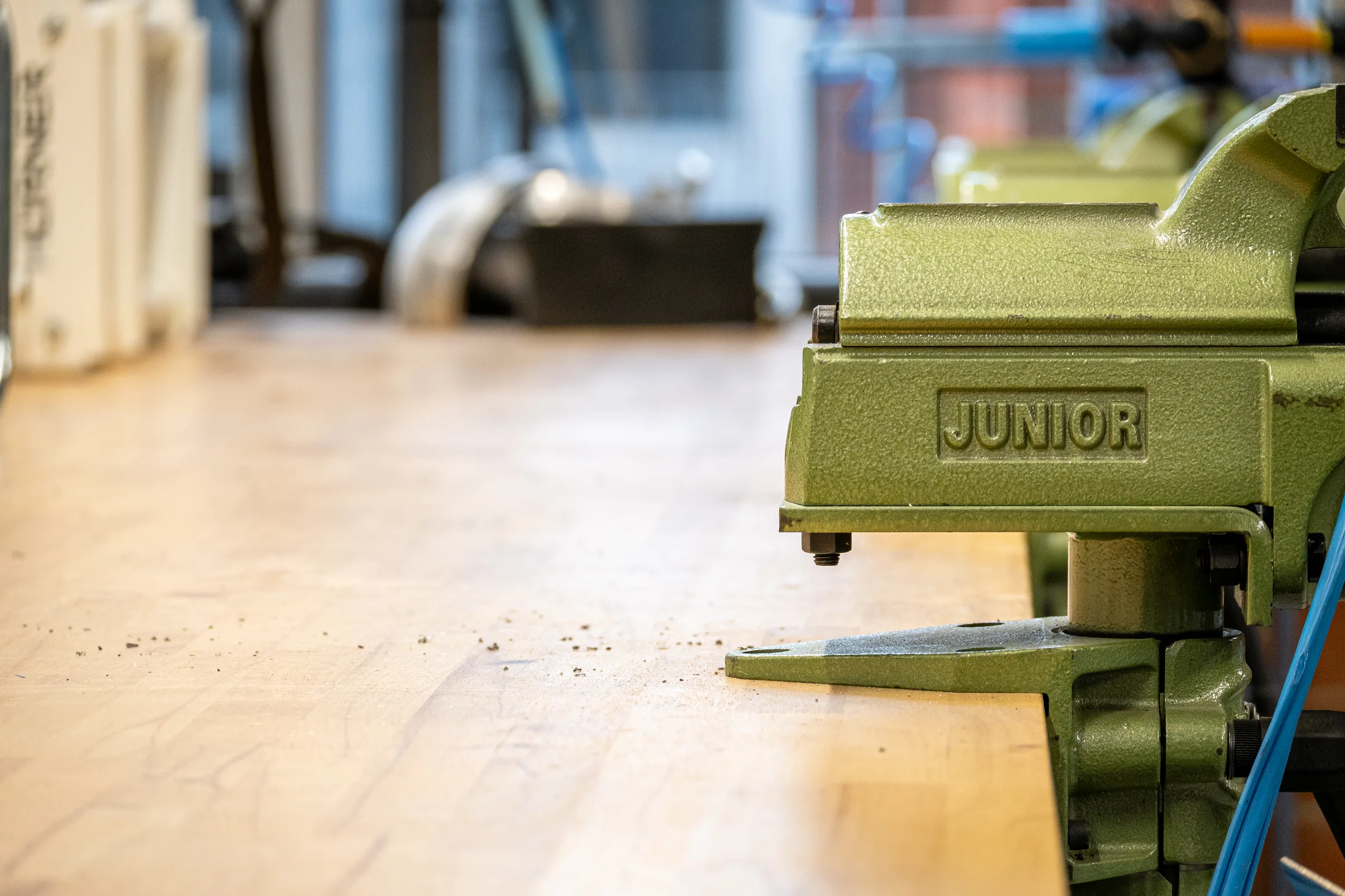 Detail einer Schweißmaschine im Lehrgang — Industriereportage IKV/RWTH Aachen — Kunststofftechnik-Grundlehrgang, Foto eoglou media design Aachen