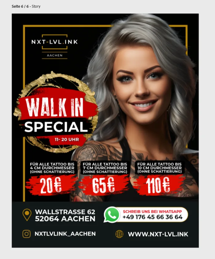 Kampagne — Walk-in 50 € — NXT-LVL.INK, Branding & Design von Emrach aus Aachen