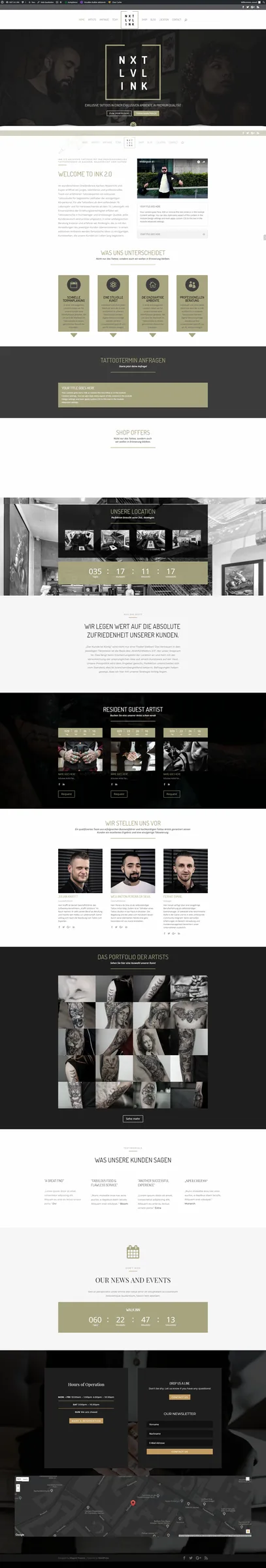 Allererster Website-Entwurf (2018) — NXT-LVL.INK, Branding & Design von Emrach aus Aachen