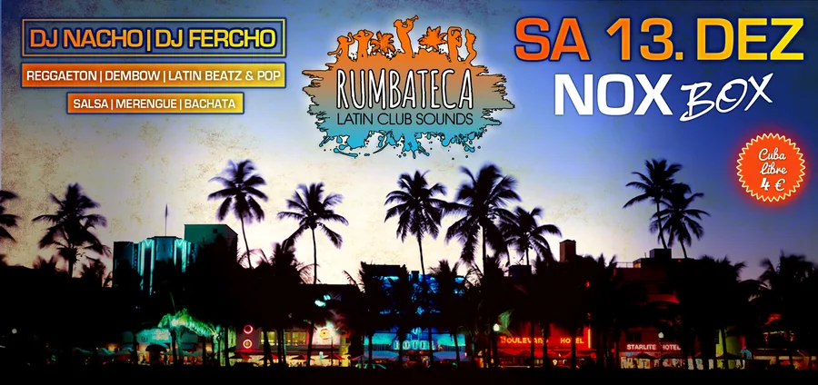 Rumbateca · Nox Box · Dezember — Event-Banner, Design von Emrach aus Aachen