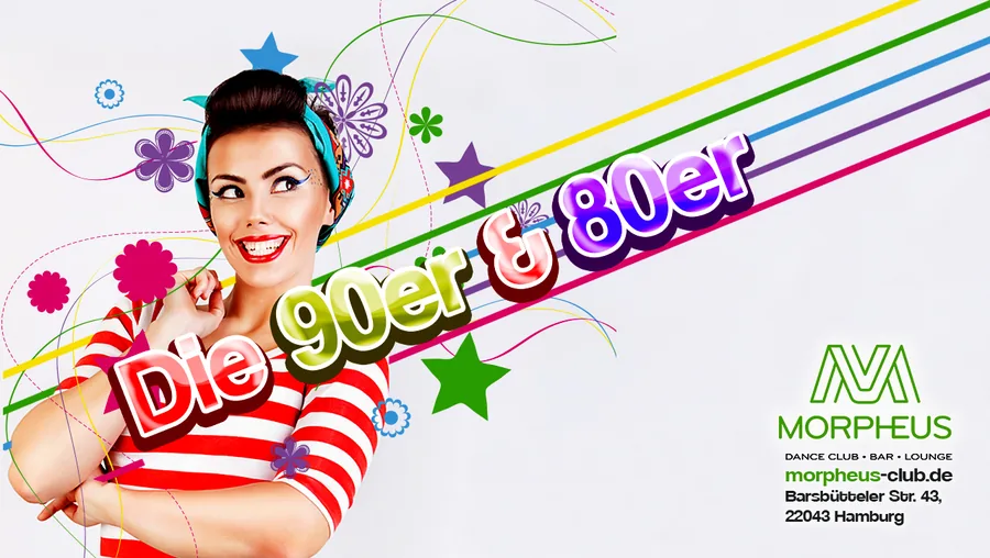 Die 90er & 80er · Morpheus, Hamburg — Event-Banner, Design von Emrach aus Aachen