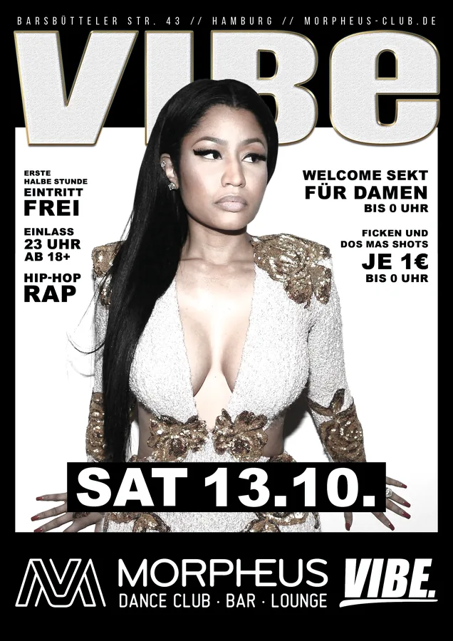 VIBE · Hip-Hop & Rap · Morpheus, Hamburg — Party-Plakat, Design von Emrach aus Aachen