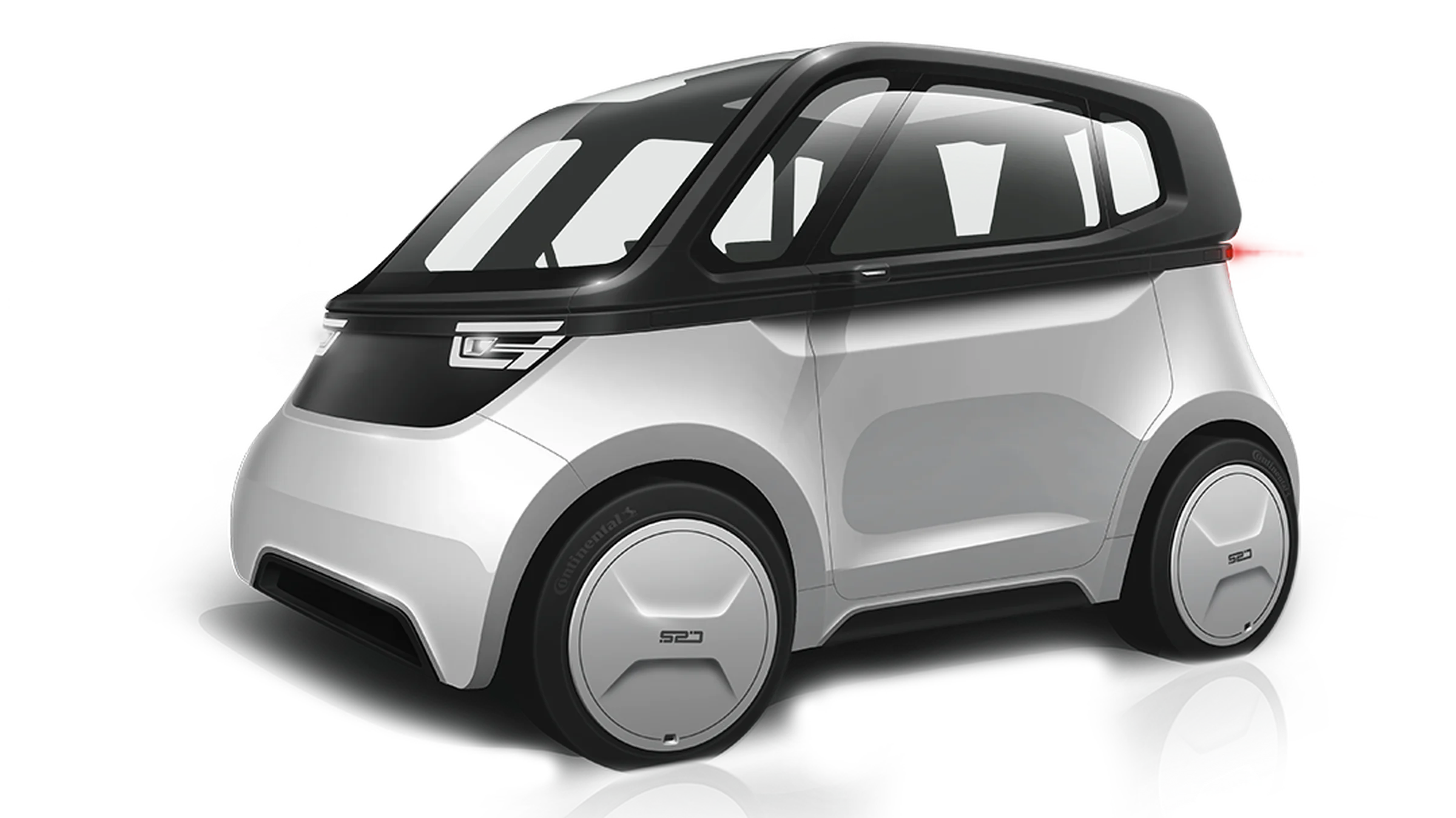 SVEN von Share2Drive — 3D-Render Frontansicht des Carsharing-Konzepts, Key Visual von Emrach aus Aachen