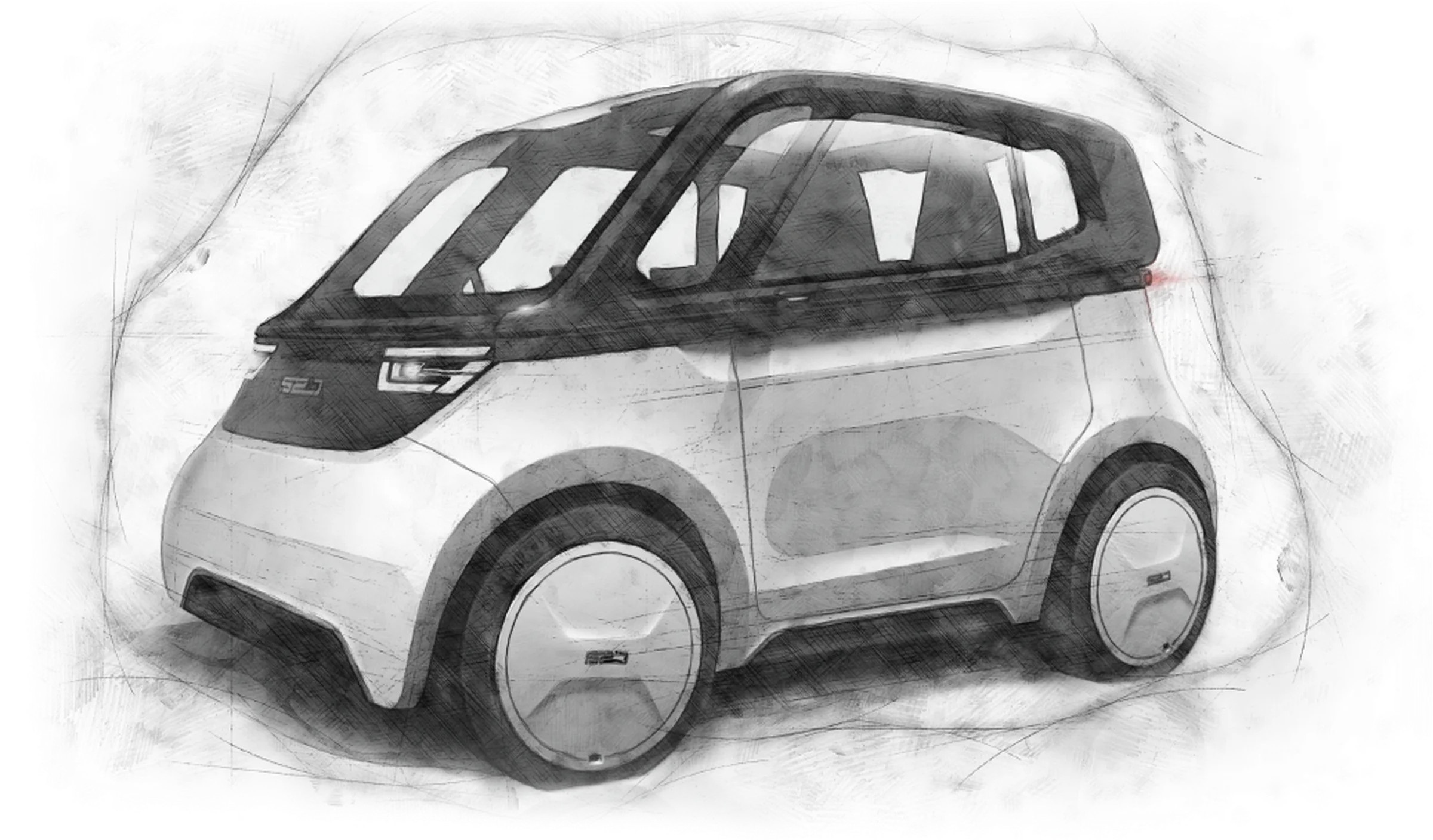 SVEN von Share2Drive — Scribble-Bleistiftskizze in Frontansicht, Key Visual von eoglou aus Aachen