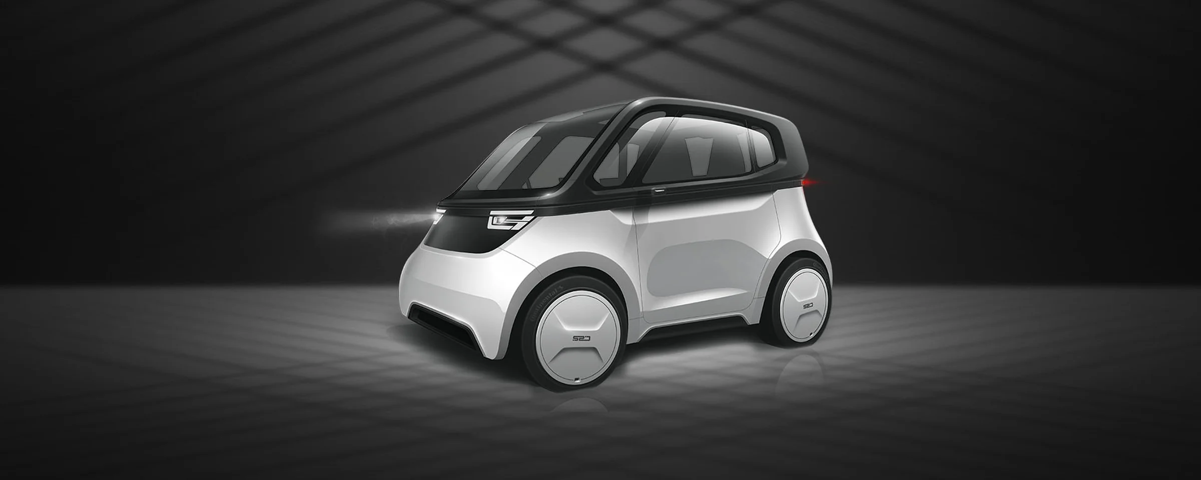 SVEN Carsharing-Auto im Showroom-Render