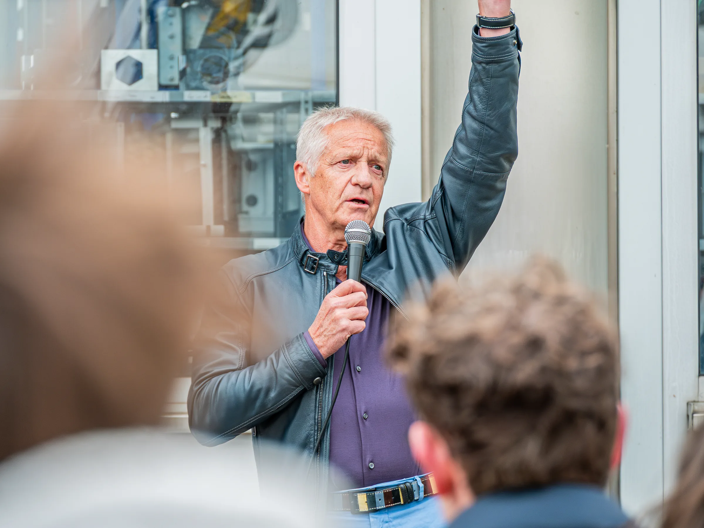 Der Redner beim Tag des Maschinenbaus 2025 an der RWTH Aachen — Event- und Reportagefotografie, Foto eoglou media design Aachen